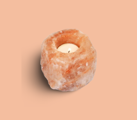 Himalayan Salt Tea light Candle Holder Natural Shape-1 Hole