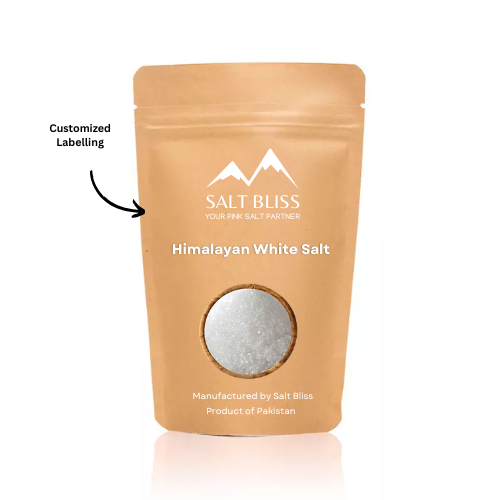 white salt paper pouch