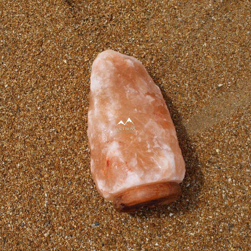 pink himalayan salt lamps - natural lamp on beach