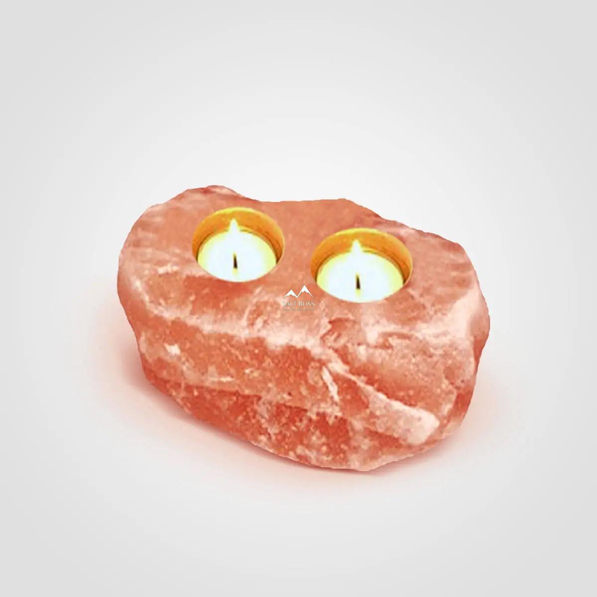 Tea light natural with 2 holes