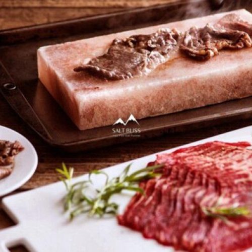 Himalayan salt cooking plate showcase